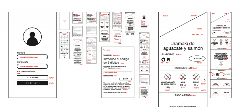 diseño visual de wireframes